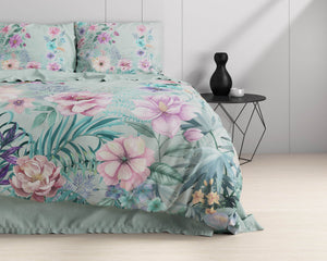 Bettbezug Flore blau 200 x 220 cm