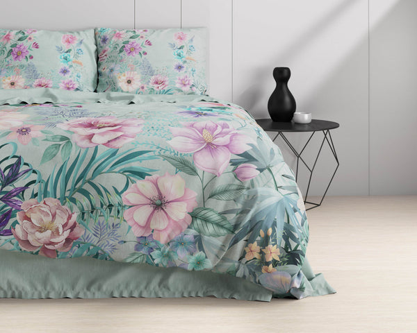 Bettbezug Flore blau 240 x 220 cm