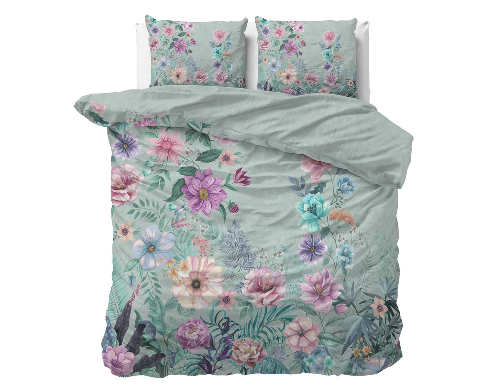 Bettbezug Flore blau 240 x 220 cm