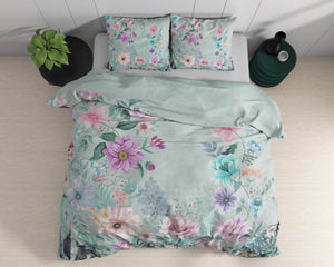 Bettbezug Flore blau 200 x 220 cm
