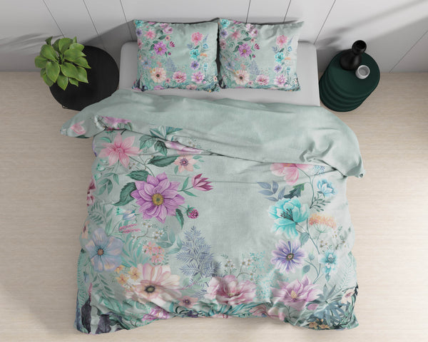 Bettbezug Flore blau 200 x 220 cm