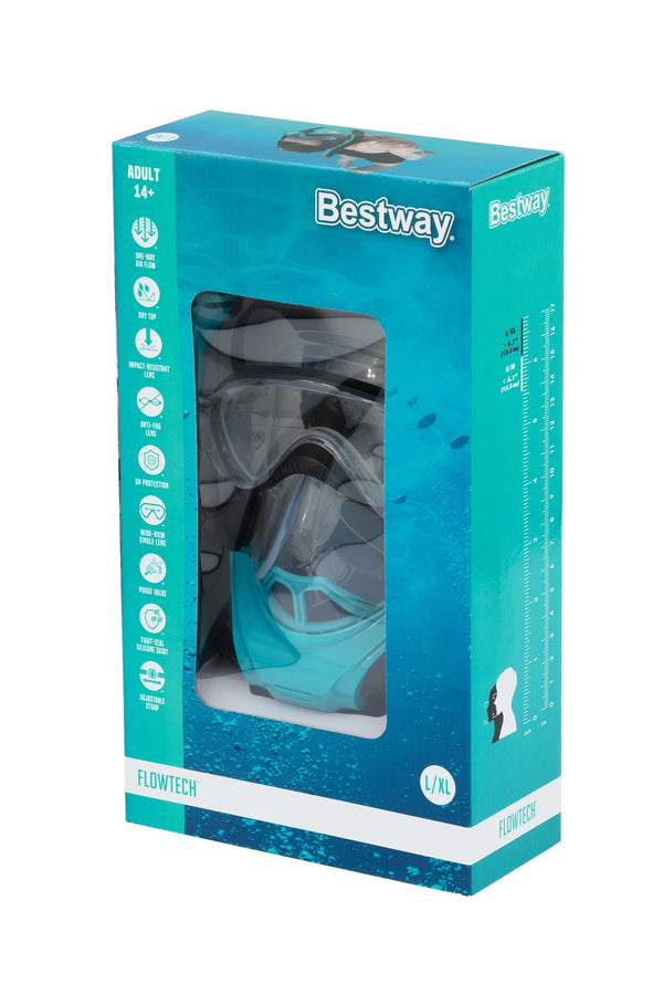 Flowtech Tauchermaske mit Schnorchel Grösse L/XL