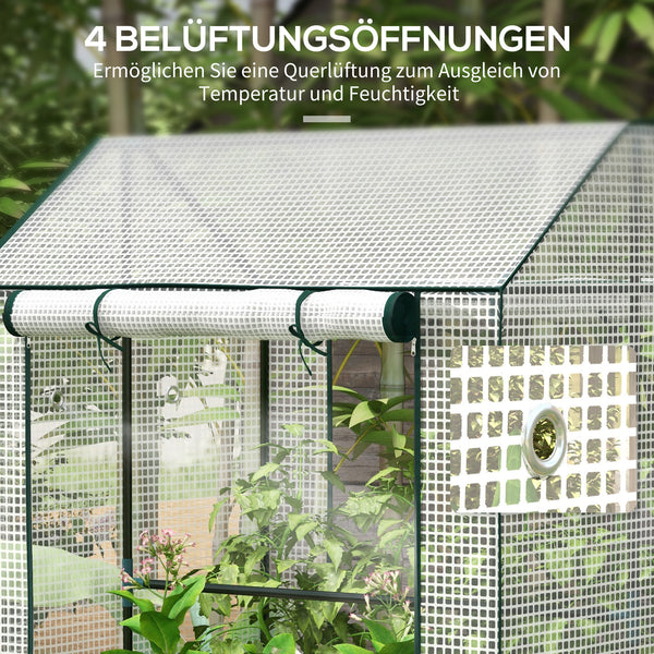 Foliengewächshaus 100x80x150cm Gewächshaus Treibhaus