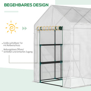 Foliengewächshaus 143x143x195cm Treibhaus