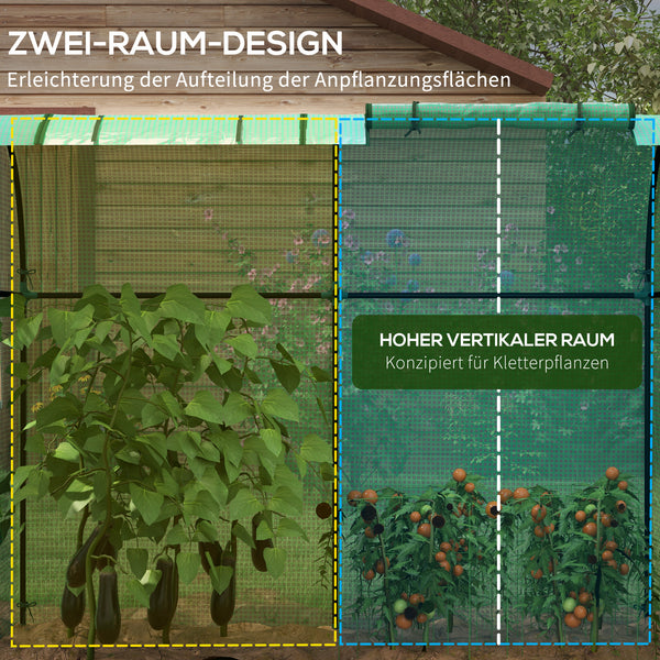 Foliengewächshaus 185x94x150cm Gewächshaus Treibhaus