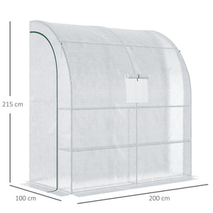 Foliengewächshaus 200x100x215cm Tomatengewächshaus Treibhaus