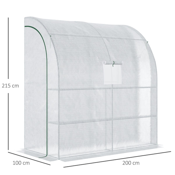 Foliengewächshaus 200x100x215cm Tomatengewächshaus Treibhaus