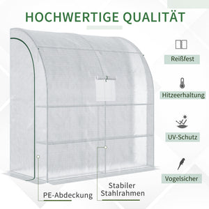 Foliengewächshaus 200x100x215cm Tomatengewächshaus Treibhaus
