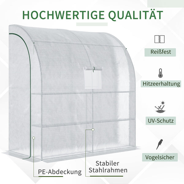 Foliengewächshaus 200x100x215cm Tomatengewächshaus Treibhaus