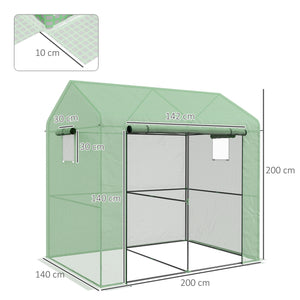 Foliengewächshaus 200x140x200cm Gewächshaus