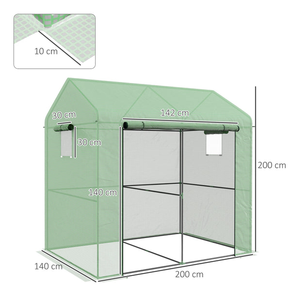 Foliengewächshaus 200x140x200cm Gewächshaus