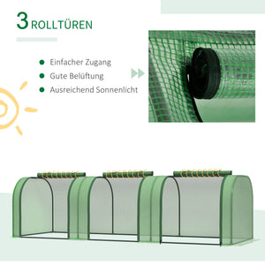 Foliengewächshaus 295x100x80cm Gewächshaus Treibhaus