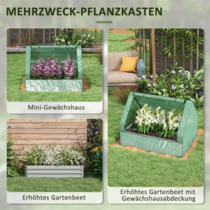 Foliengewächshaus Frühbeet 125x95x92cm mit Hochbeet
