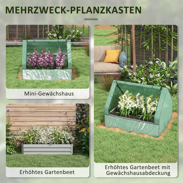 Foliengewächshaus Frühbeet 125x95x92cm mit Hochbeet