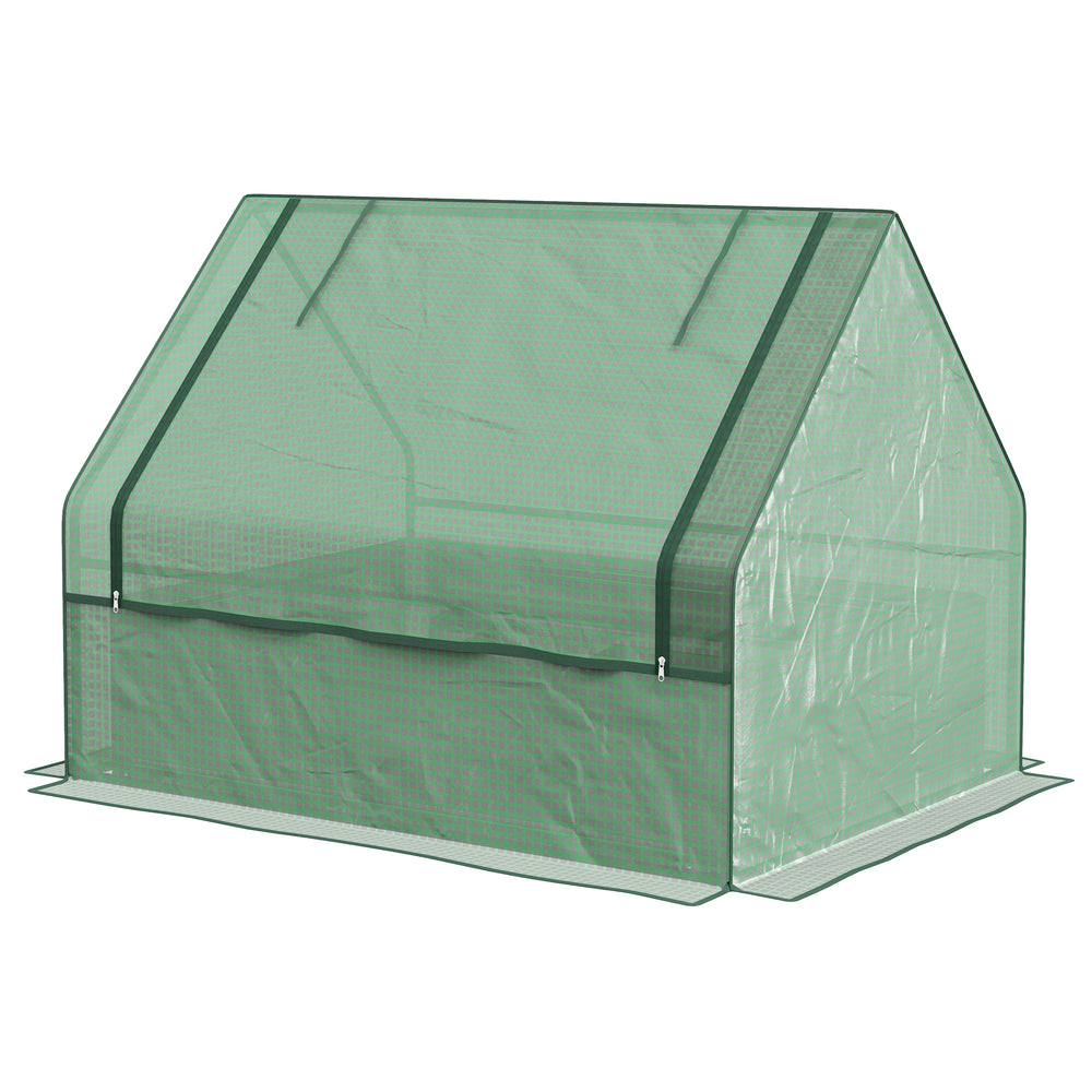 Serra in alluminio/telaio freddo 125x95x92cm con letto rialzato