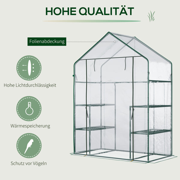Foliengewächshaus Frühbeet 142x73x195cm
