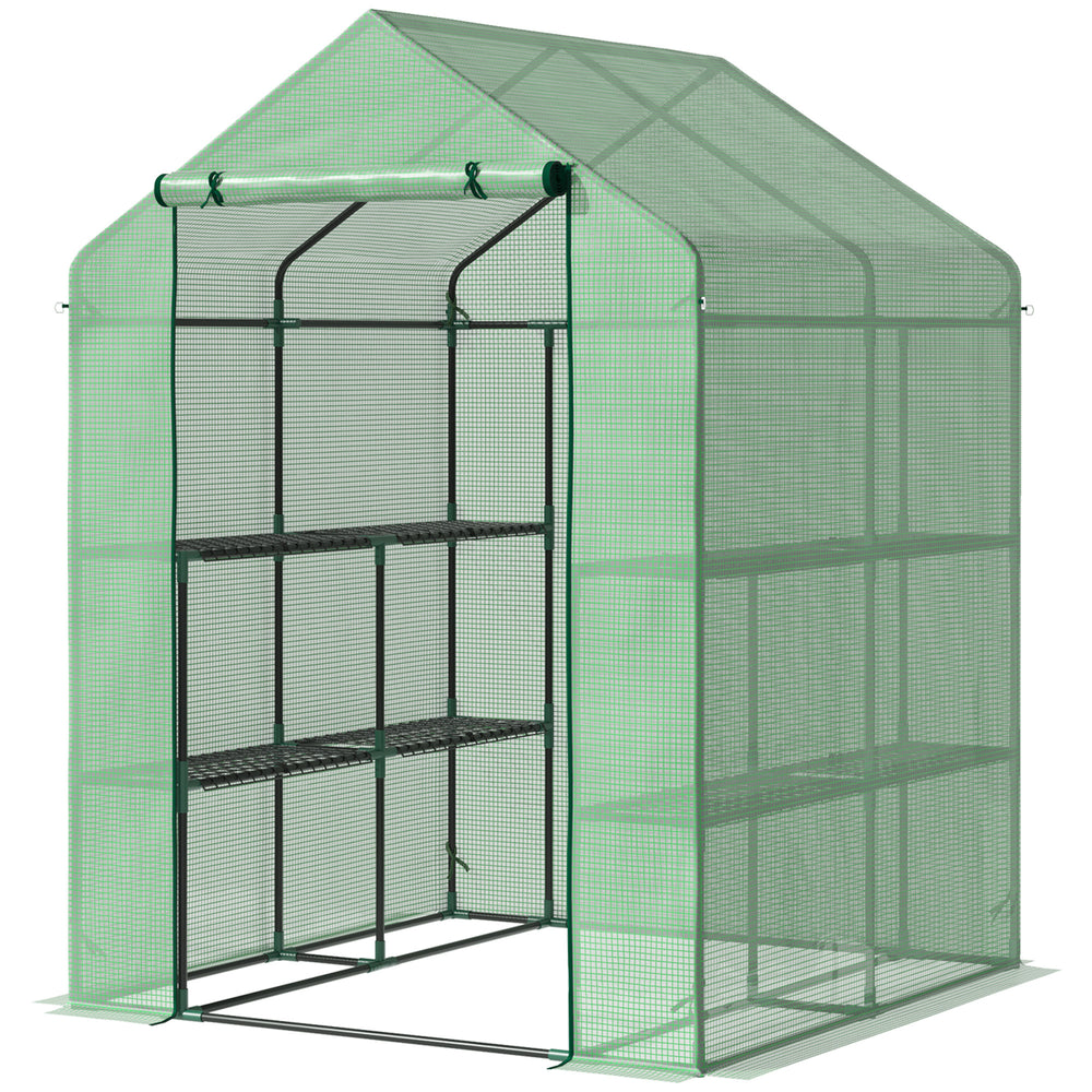 Serra in alluminio/telaio freddo 143x138x195cm 8 ripiani