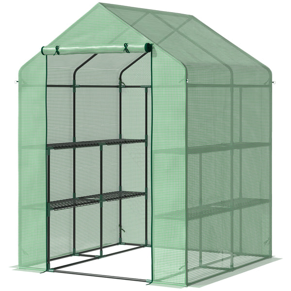 Foliengewächshaus Frühbeet 143x138x195cm 8 Regale