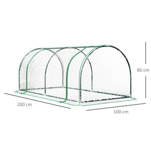 Foliengewächshaus Frühbeet 200x100x80cm Treibhaus