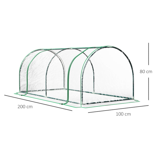 Foliengewächshaus Frühbeet 200x100x80cm Treibhaus