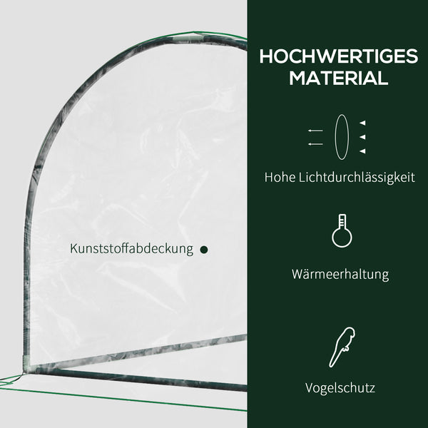Foliengewächshaus Frühbeet 200x100x80cm Treibhaus