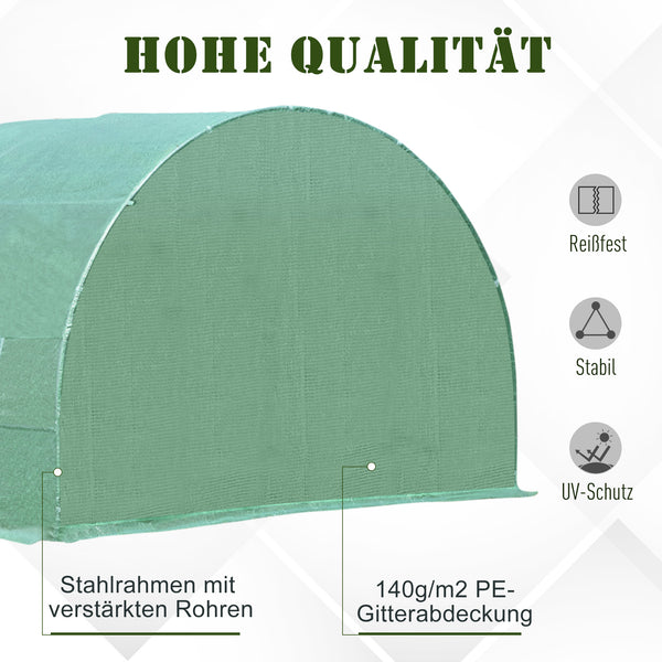 Foliengewächshaus Gewächshaus Folientunnel 600x300x200cm