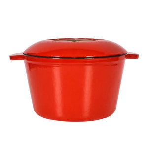 Fondue Set Gusseisen 10-teilig rot