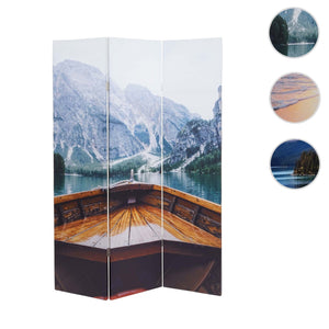 Foto-Paravent Raumteiler Trennwand FSC-zertifiziert 180x121cm Boot