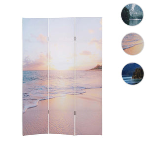 Foto-Paravent Raumteiler Trennwand FSC-zertifiziert 180x121cm Ocean