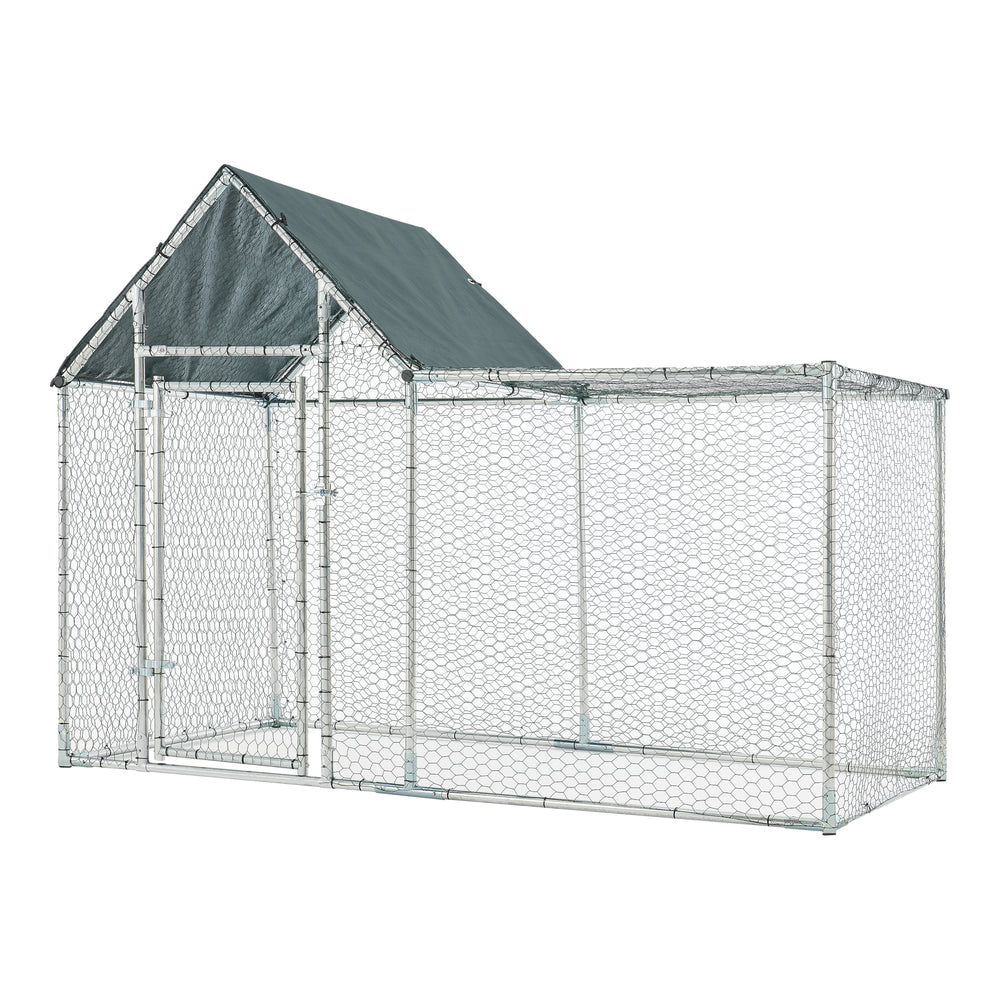 Arguin outdoor enclosure with roof 200x100x100-150cm