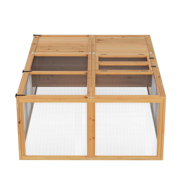 Freilaufgehege Kaninchen Holz faltbar 160 x 119 x 60 cm