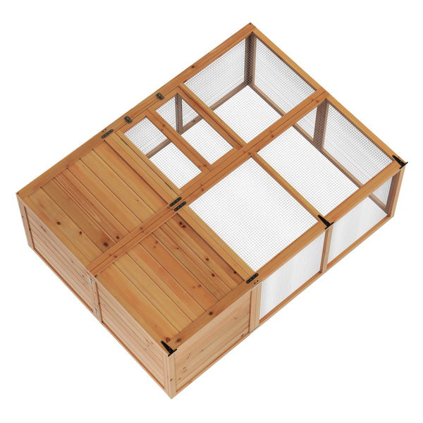 Freilaufgehege Kaninchen Holz faltbar 160 x 119 x 60 cm