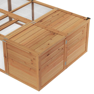 Freilaufgehege Kaninchen Holz faltbar 160 x 119 x 60 cm