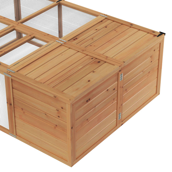 Freilaufgehege Kaninchen Holz faltbar 160 x 119 x 60 cm