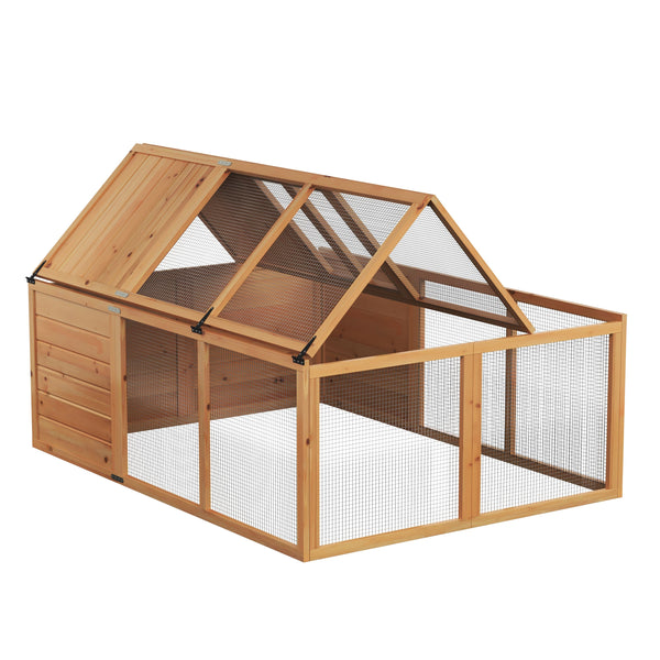 Freilaufgehege Kaninchen Holz faltbar 160 x 119 x 60 cm
