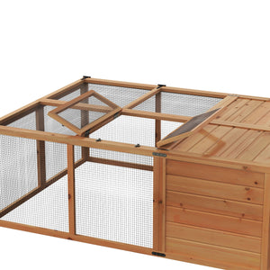 Freilaufgehege Kaninchen Holz faltbar 160 x 119 x 60 cm