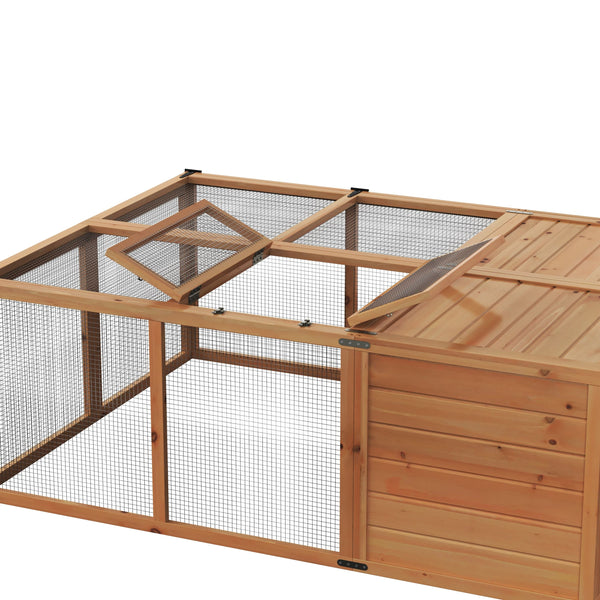 Freilaufgehege Kaninchen Holz faltbar 160 x 119 x 60 cm