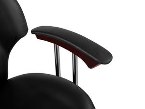 Friseurstuhl Leder 110 x 58 x 98 - 110 cm schwarz