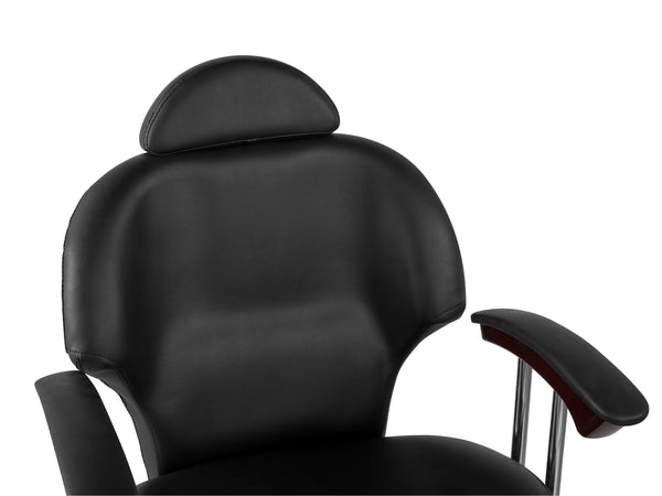 Friseurstuhl Leder 110 x 58 x 98 - 110 cm schwarz