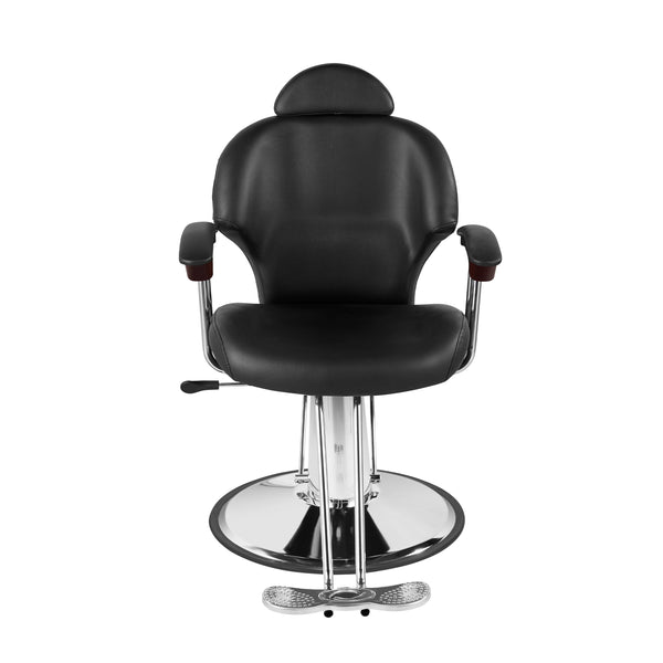 Friseurstuhl Leder 110 x 58 x 98 - 110 cm schwarz