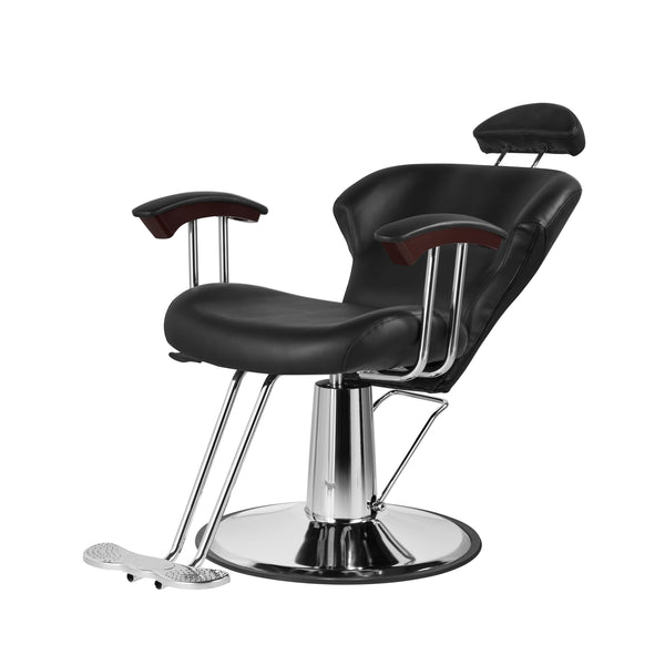 Friseurstuhl Leder 110 x 58 x 98 - 110 cm schwarz