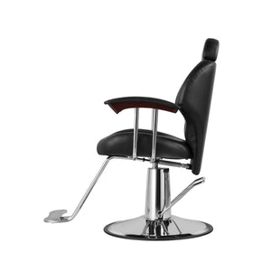 Friseurstuhl Leder 110 x 58 x 98 - 110 cm schwarz
