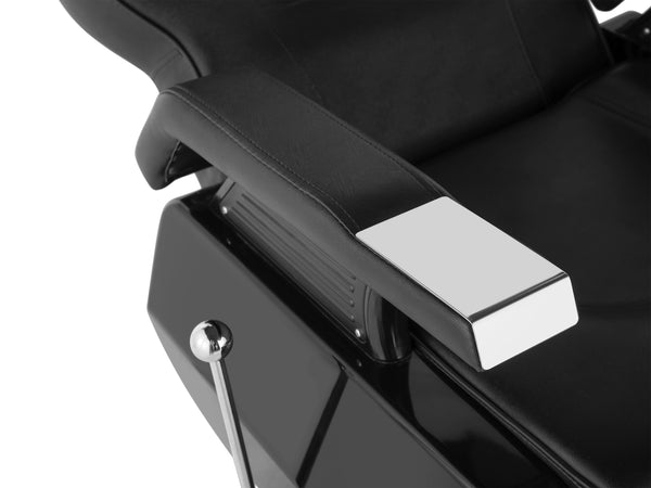 Friseurstuhl Leder 110 x 69 x 97 - 110 cm schwarz