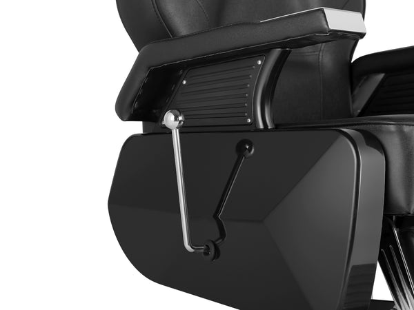 Friseurstuhl Leder 110 x 69 x 97 - 110 cm schwarz