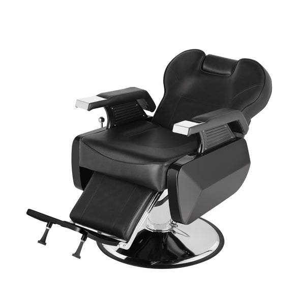 Friseurstuhl Leder 110 x 69 x 97 - 110 cm schwarz