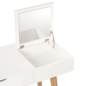 CARLA dressing table, white/brown