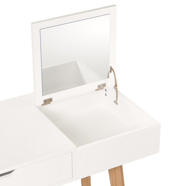 CARLA dressing table, white/brown