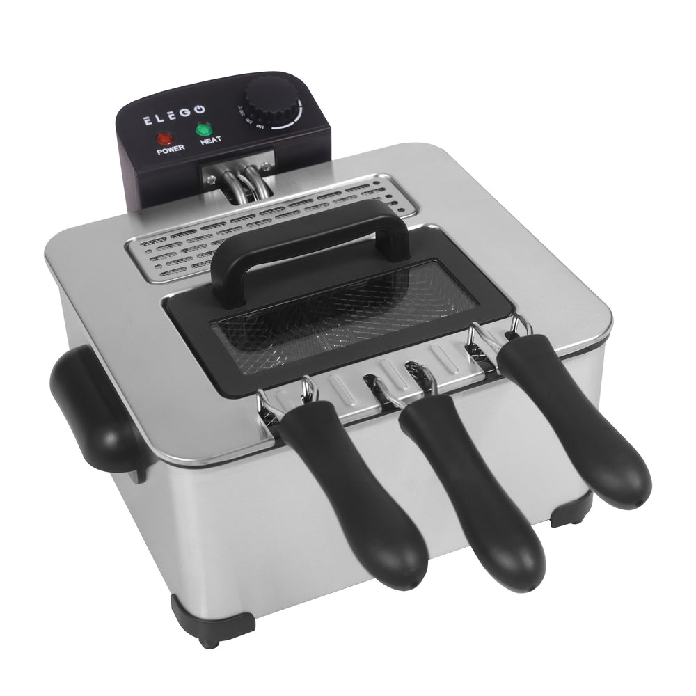 Deep fryer with 3 frying baskets, 4L