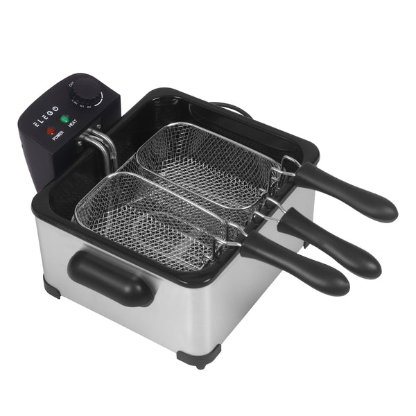 Fritteuse mit 3 Frittierkörben 4L