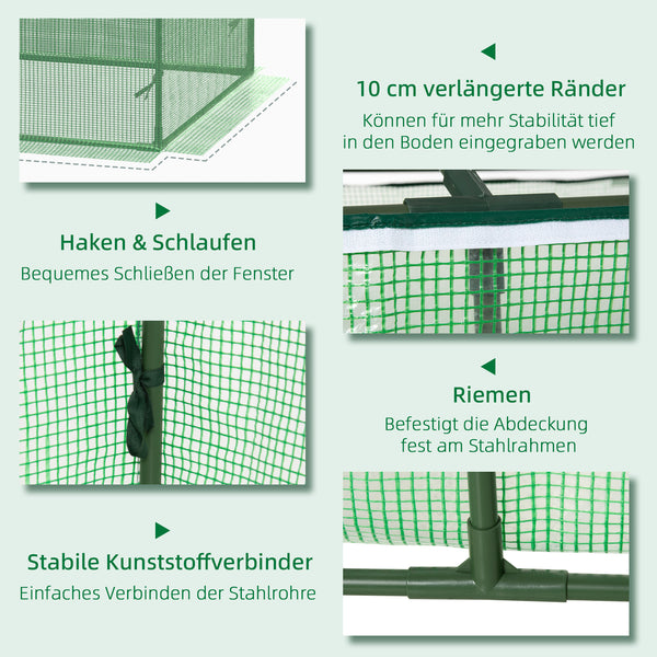 Frühbeet Gewächshaus 120x60x60cm